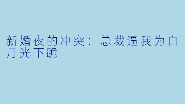 新婚夜的冲突：总裁逼我为白月光下跪