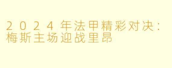 2024年法甲精彩对决：梅斯主场迎战里昂