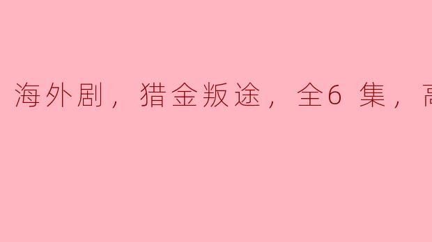 海外剧，猎金叛途，全6集，高清版
