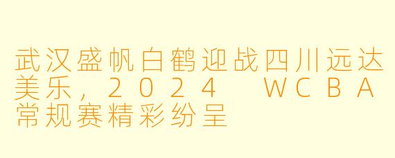 武汉盛帆白鹤迎战四川远达美乐，2024 WCBA常规赛精彩纷呈
