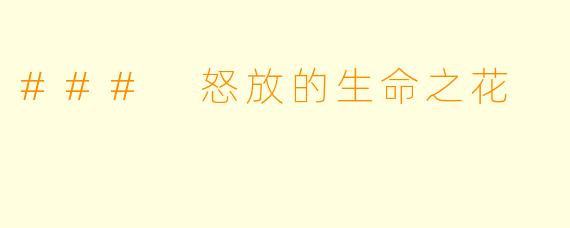 ### 怒放的生命之花