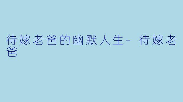 待嫁老爸的幽默人生
