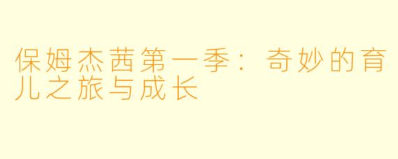 保姆杰茜第一季：奇妙的育儿之旅与成长