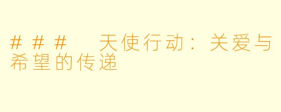 ### 天使行动:关爱与希望的传递