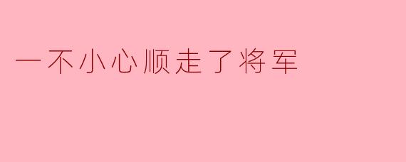 为什么有人会一不小心顺走了将军？  