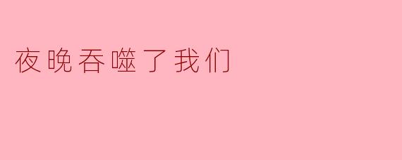 夜晚吞噬了我们