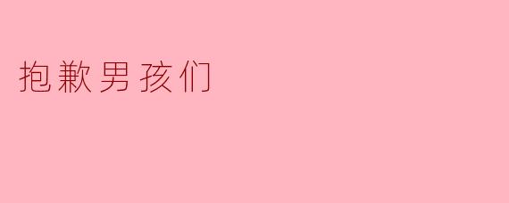 抱歉男孩们