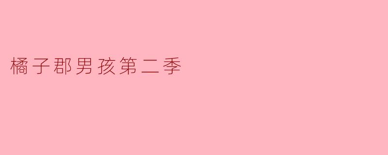 橘子郡男孩第二季