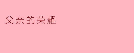 父亲的荣耀在你心中意味着什么？****