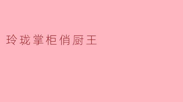 ### 玲珑掌柜俏厨王——精致美食与温馨服务的完美结合