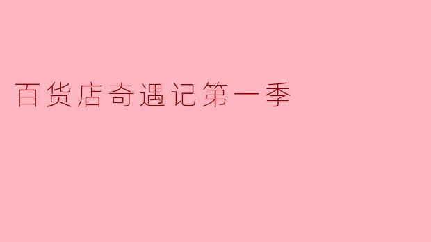 百货店奇遇记第一季