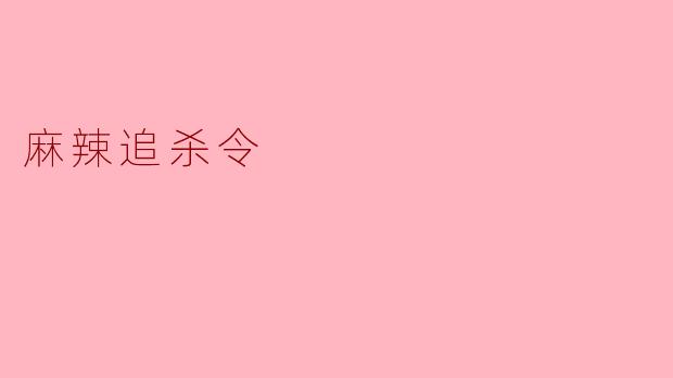 麻辣追杀令:火辣悬疑背后的故事
