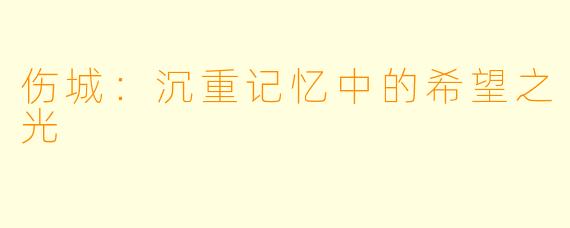 伤城：沉重记忆中的希望之光