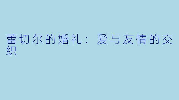 蕾切尔的婚礼：爱与友情的交织