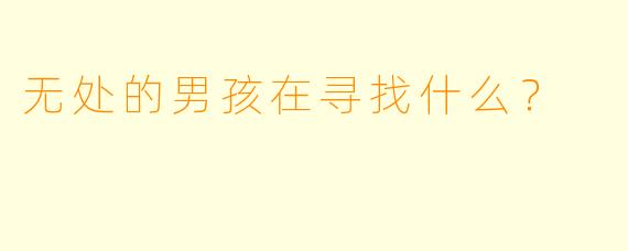 无处的男孩在寻找什么？