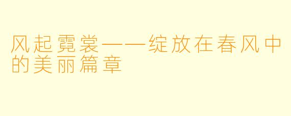 风起霓裳——绽放在春风中的美丽篇章