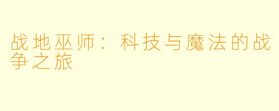 战地巫师:科技与魔法的战争之旅
