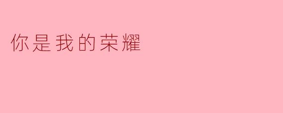 你是我的荣耀