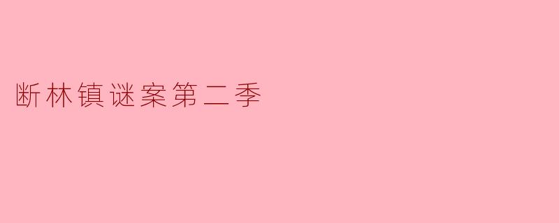 断林镇谜案第二季