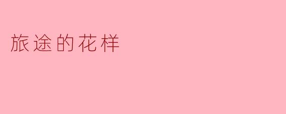 旅途的花样