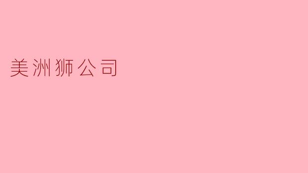 美洲狮公司主要从事什么业务？