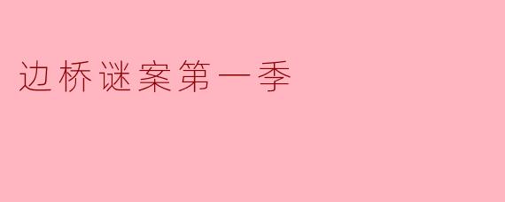 边桥谜案第一季
