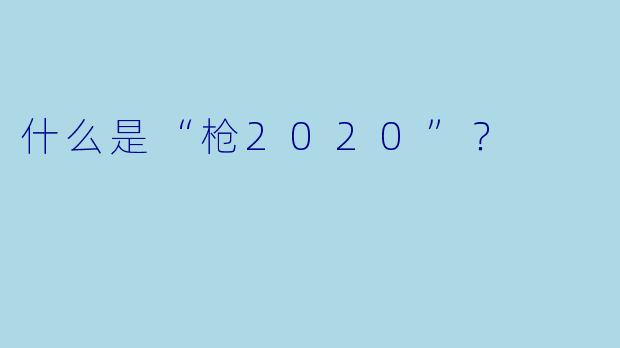什么是“枪2020”?