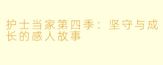 护士当家第四季：坚守与成长的感人故事