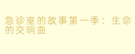 急诊室的故事第一季：生命的交响曲
