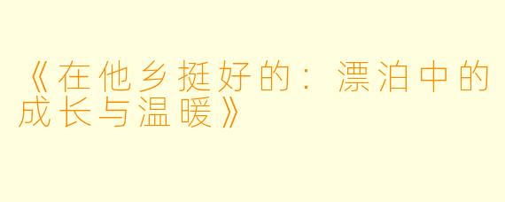 《在他乡挺好的：漂泊中的成长与温暖》