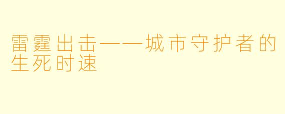 雷霆出击——城市守护者的生死时速