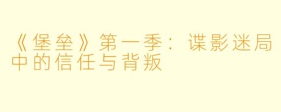《堡垒》第一季：谍影迷局中的信任与背叛