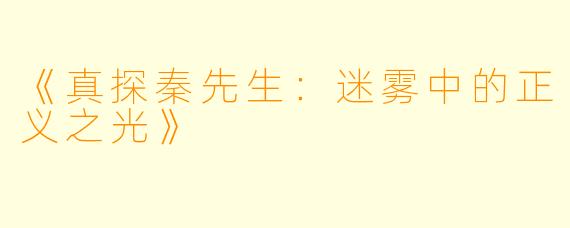 《真探秦先生：迷雾中的正义之光》