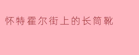 怀特霍尔街上的长筒靴