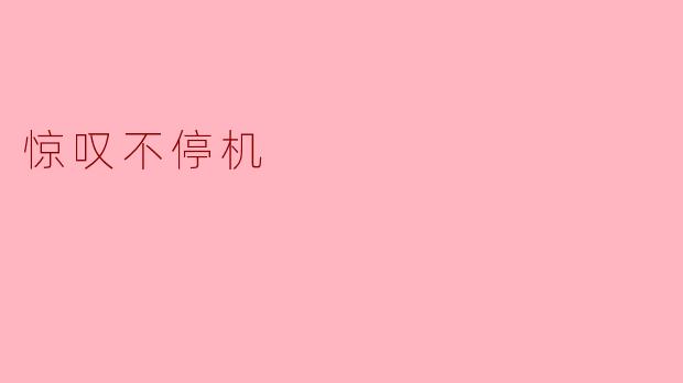 惊叹不停机