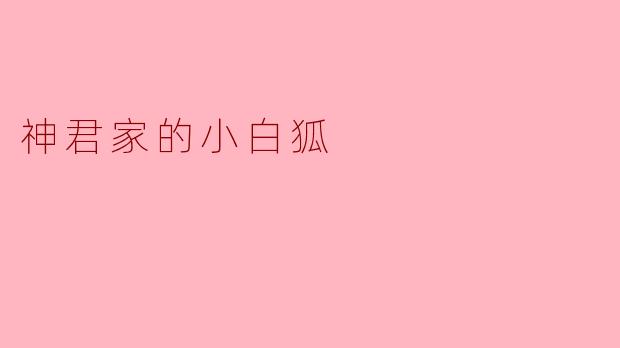 神君家的小白狐