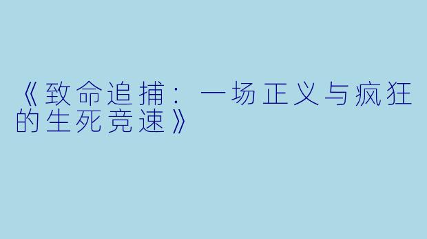 《致命追捕：一场正义与疯狂的生死竞速》
