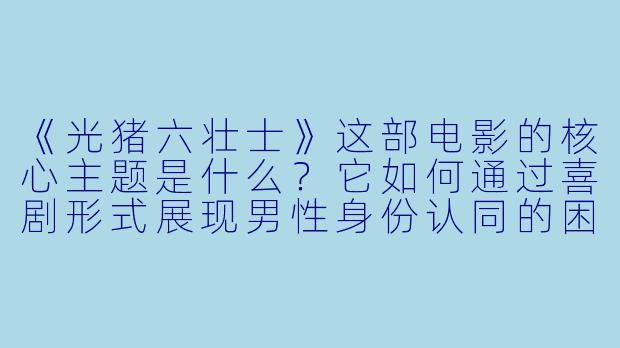 《光猪六壮士》这部电影的核心主题是什么？它如何通过喜剧形式展现男性身份认同的困境？