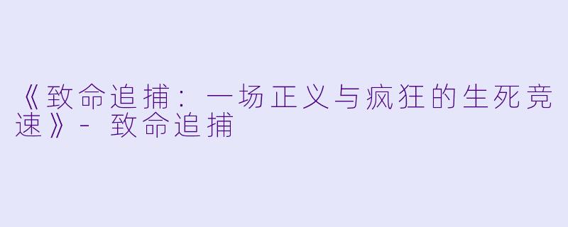 《致命追捕：一场正义与疯狂的生死竞速》-致命追捕