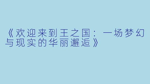 《欢迎来到王之国：一场梦幻与现实的华丽邂逅》