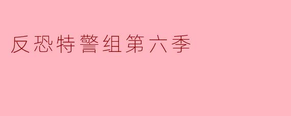 反恐特警组第六季