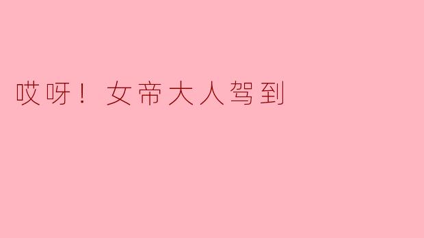 哎呀！女帝大人驾到