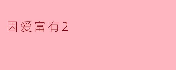 《因爱富有2:在给予中收获生命的丰盈》