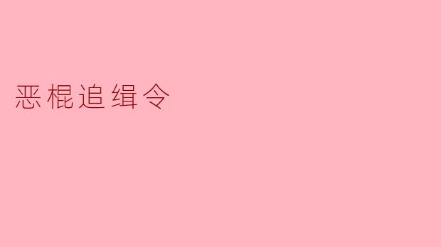 恶棍追缉令