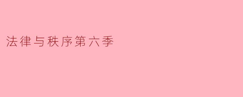 在《法律与秩序》第六季中,有哪些令人印象深刻的案件或剧情转折?