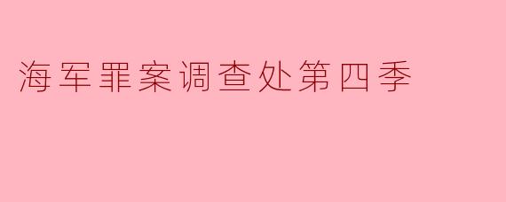 海军罪案调查处第四季