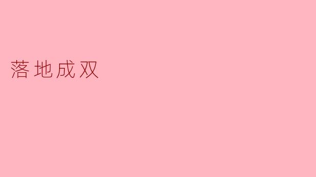 《落地成双:从孤独到共生的生命启示》