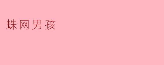 蛛网男孩
